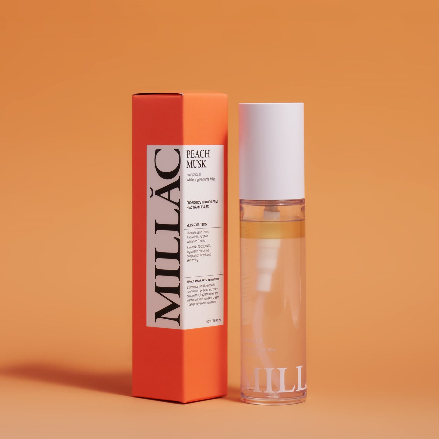 MILLAC Probiotics III Whitening Perfume Body Mist Peach Musk 50ml