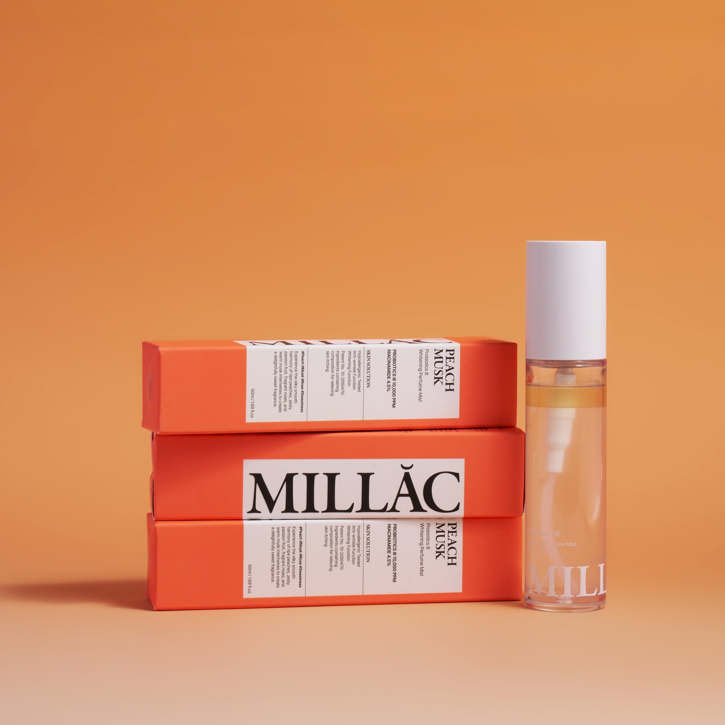 MILLAC Probiotics III Whitening Perfume Body Mist Peach Musk 50ml