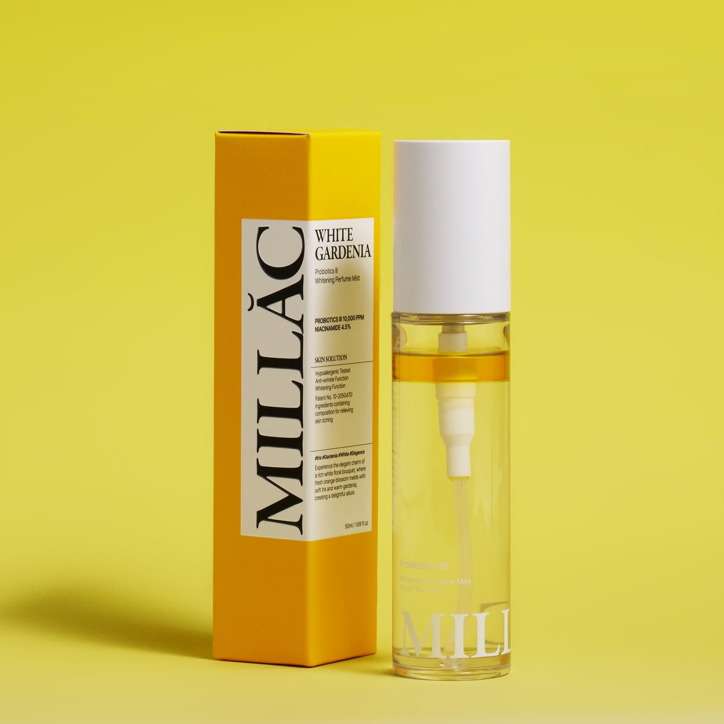 MILLAC Probiotics III Whitening Perfume Body Mist White Gardenia 50ml