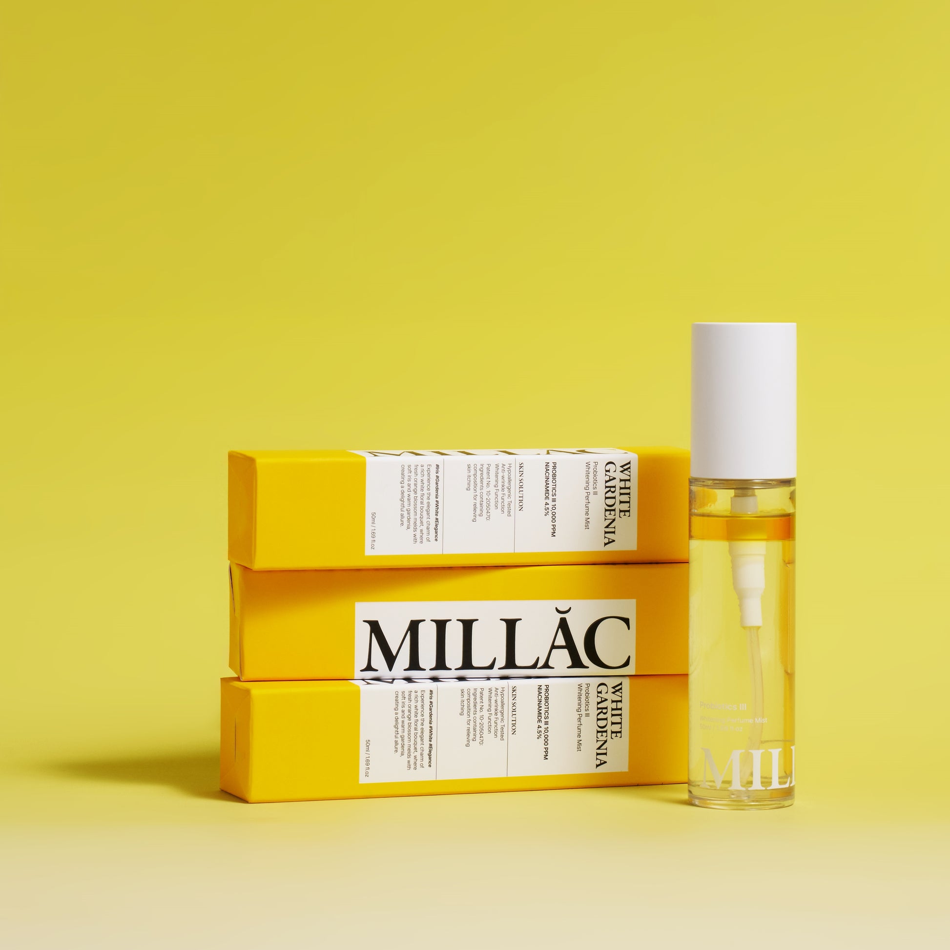 MILLAC Probiotics III Whitening Perfume Body Mist White Gardenia 50ml - SkinCureAsia