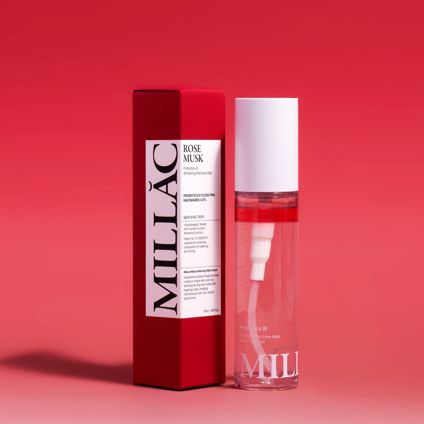 MILLAC Probiotics III Whitening Perfume Body Mist Rose Musk 50ml