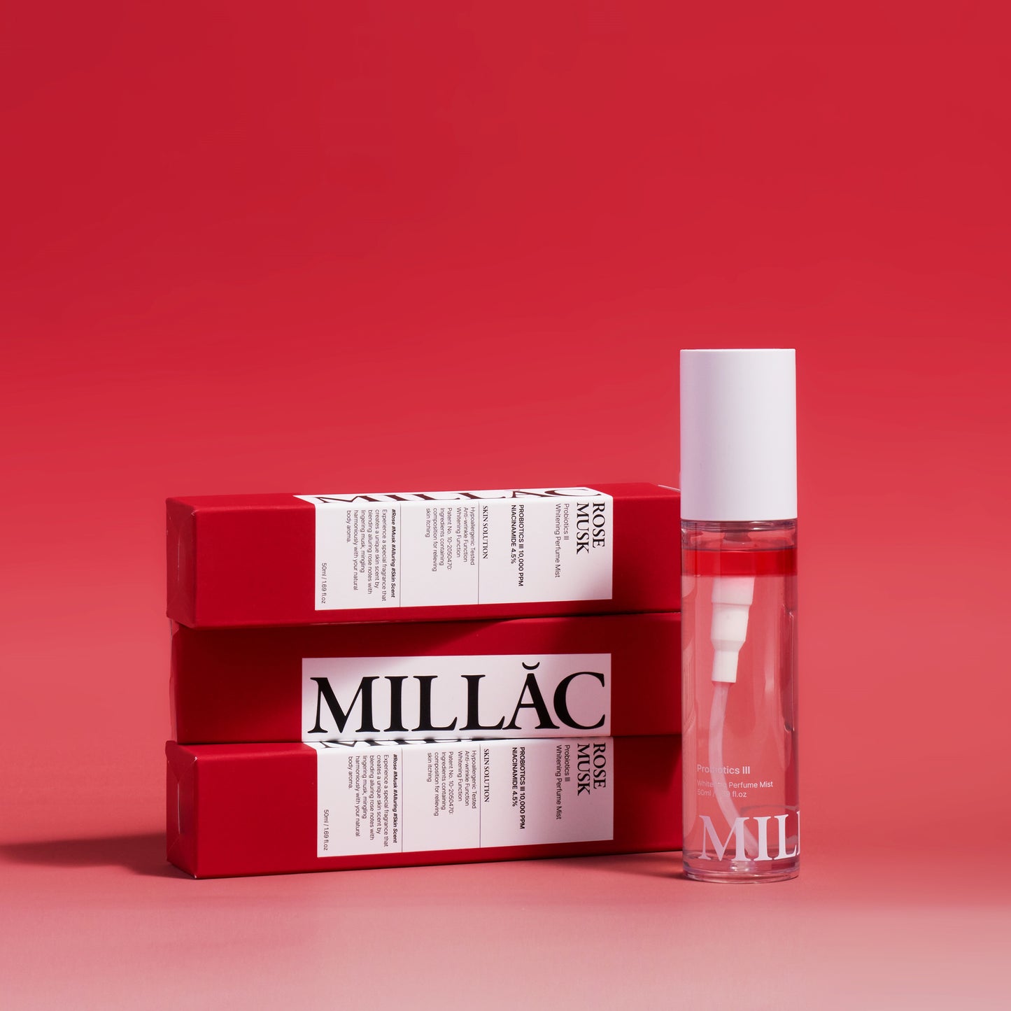 MILLAC Probiotics III Whitening Perfume Body Mist Rose Musk 50ml