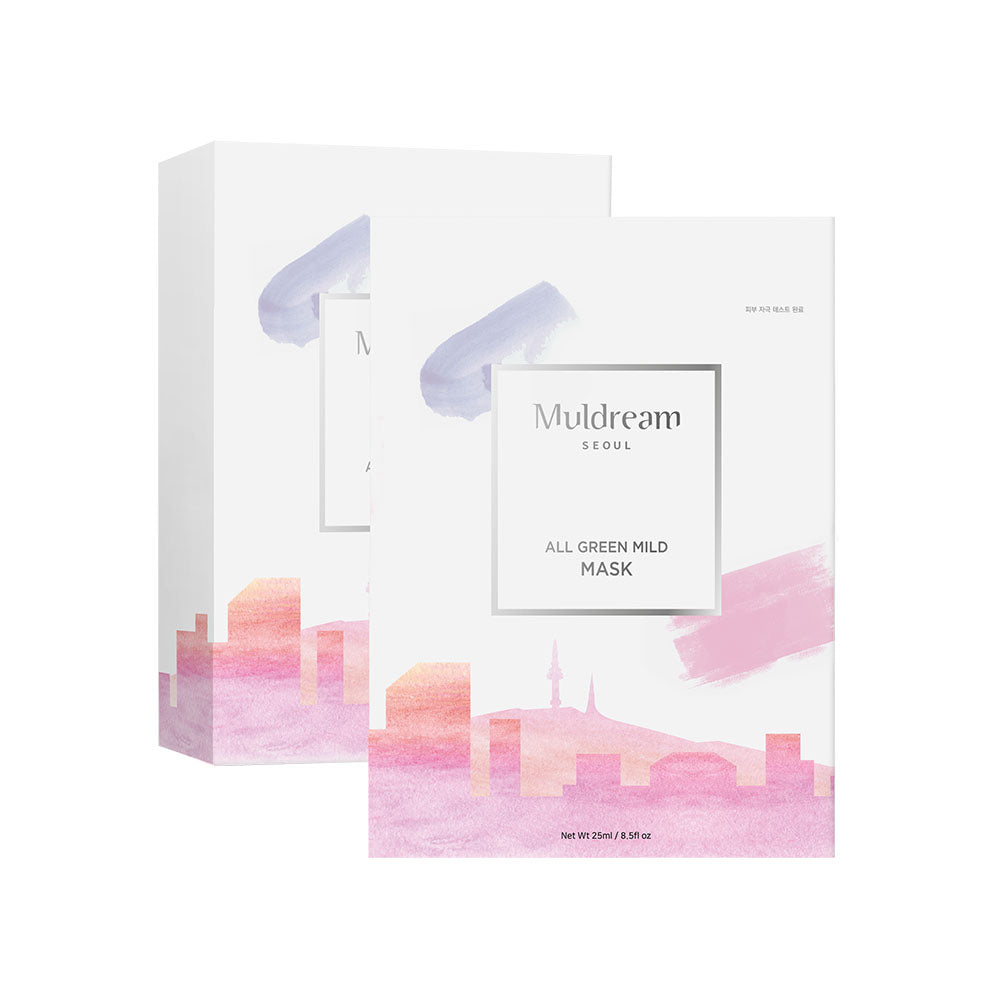 Muldream All Green Mild Mask 25ml (10 sheets) - SkinCureAsia