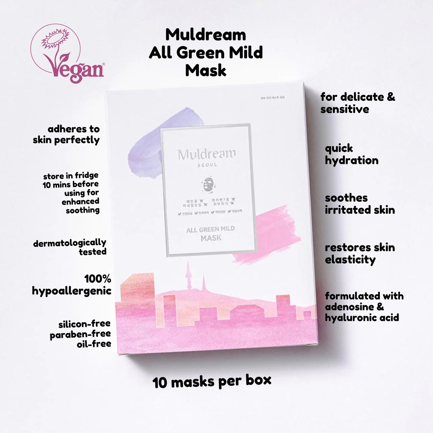 MuldreamMuldream All Green Mild Mask 25ml (10 sheets)8809328354985