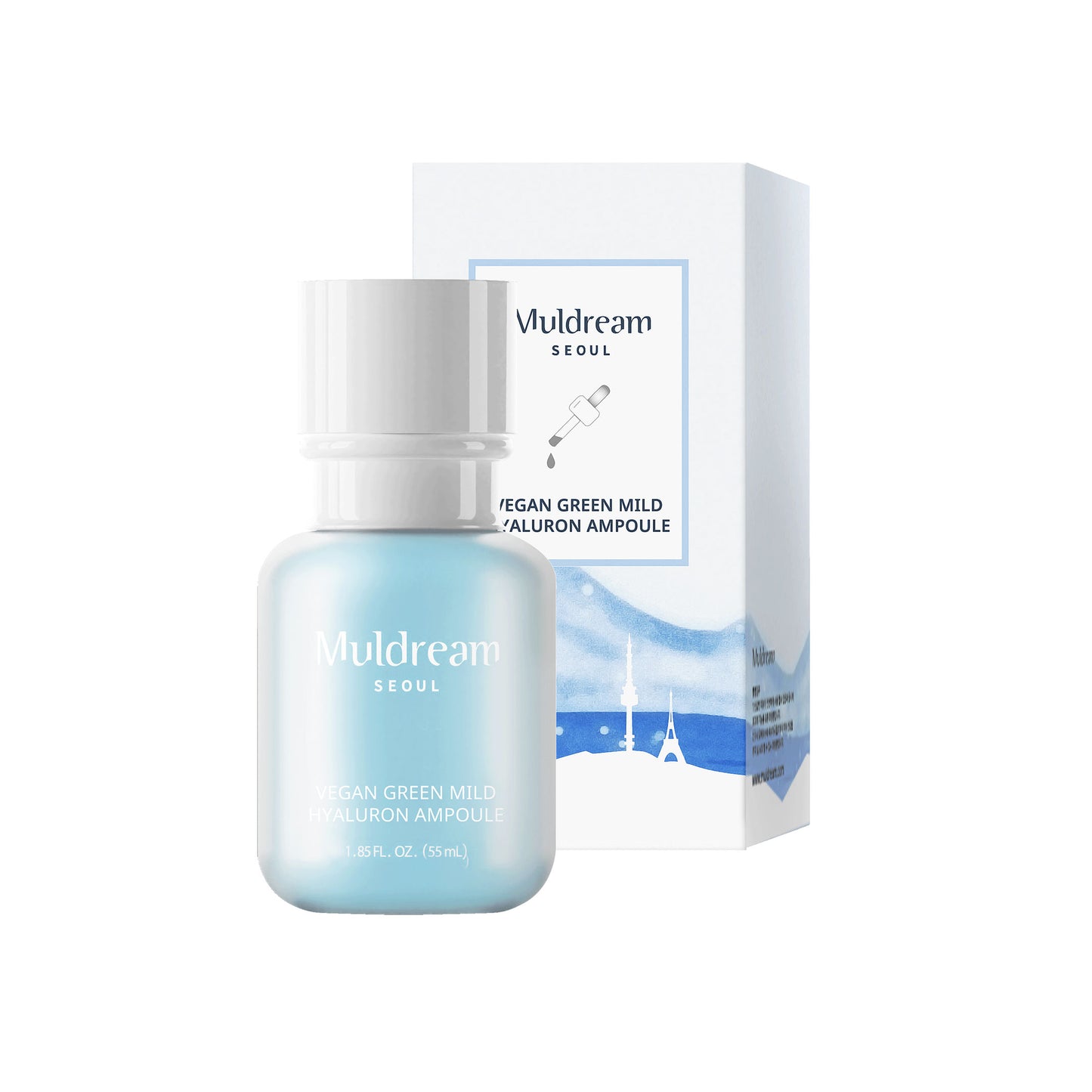Muldream Vegan Green Mild HYALURON Ampoule 55ml - SkinCureAsia