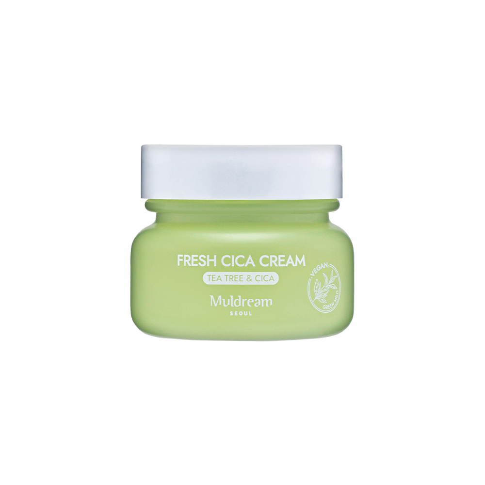 Muldream Fresh CICA Cream / Vegan Green Mild FRESH Facial Cream 60ml - SkinCureAsia