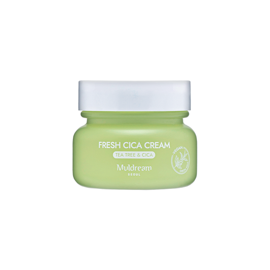 Muldream Fresh CICA Cream / Vegan Green Mild FRESH Facial Cream 60ml - SkinCureAsia