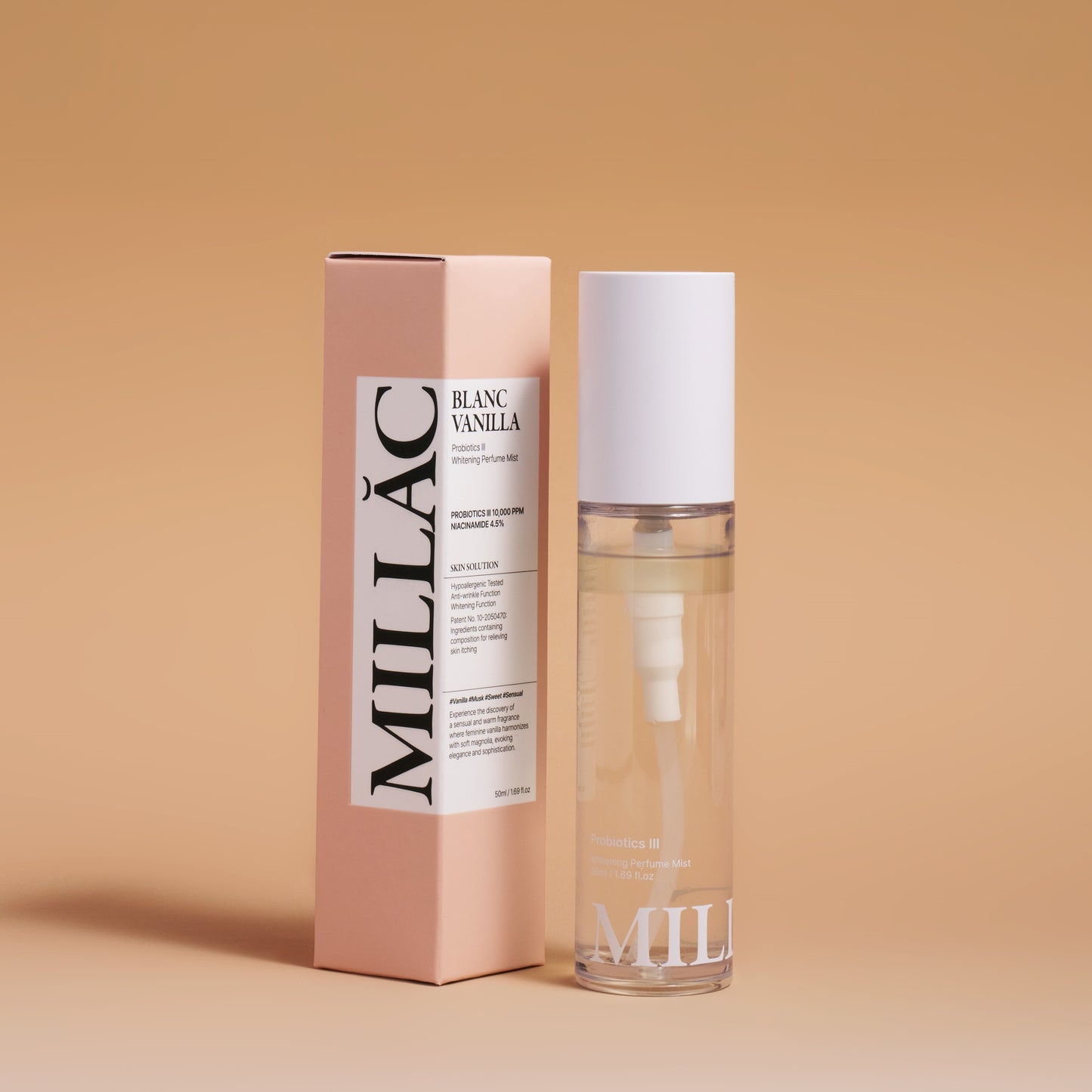 MILLAC Probiotics III Whitening Perfume Body Mist Blanc Vanilla 50ml