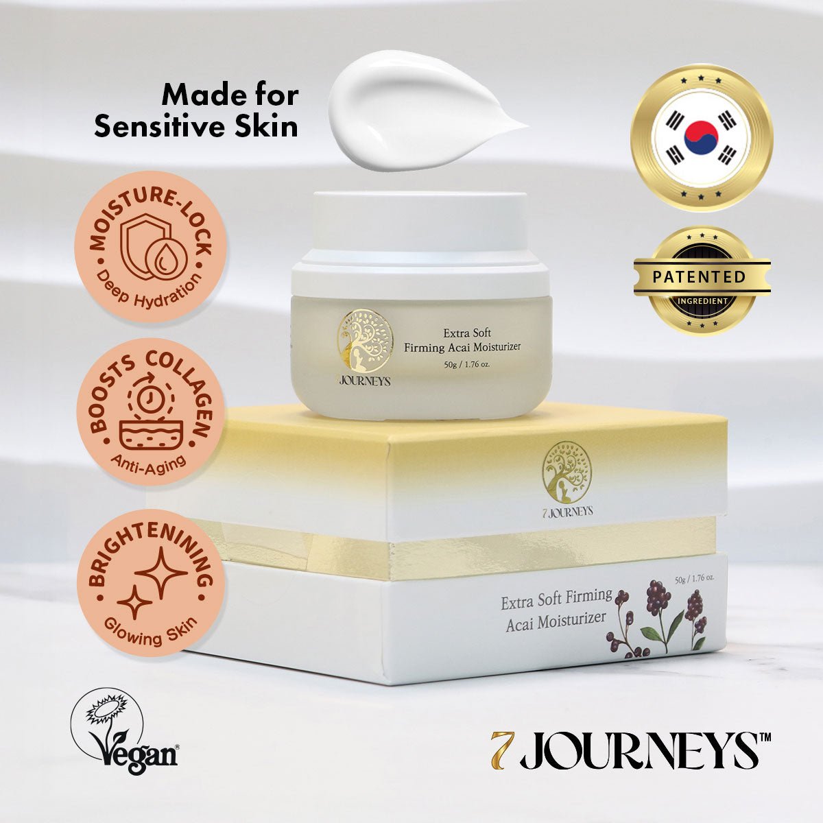 7 Journeys7 Journeys Extra Soft Firming Acai Moisturizer 50g8 809789634909