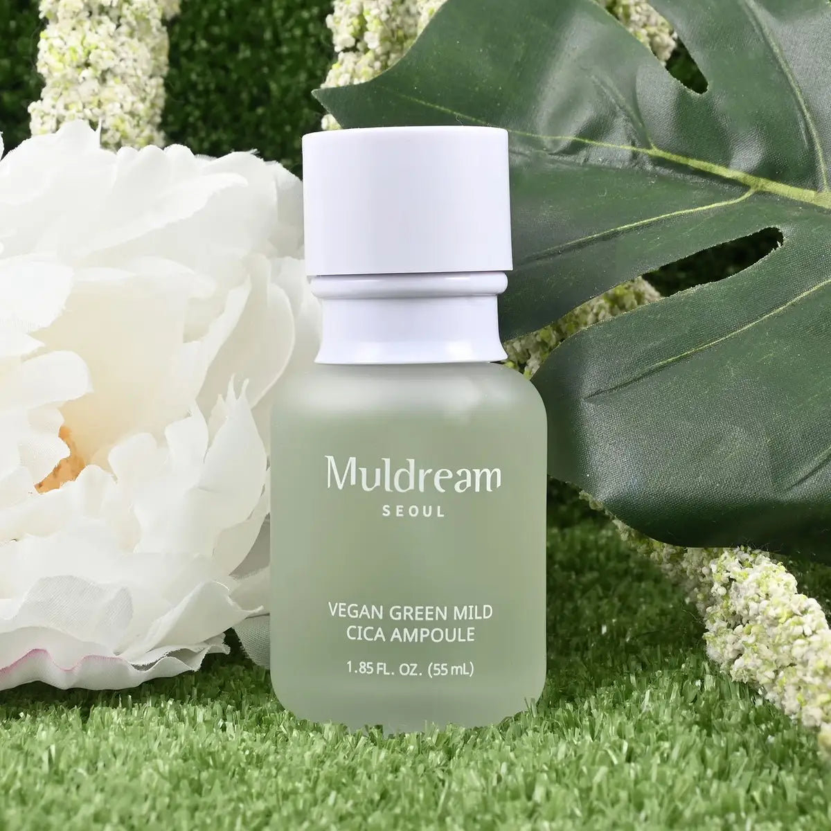 Muldream Vegan Green Mild CICA Ampoule 55ml (For Calming) - SkinCureAsia
