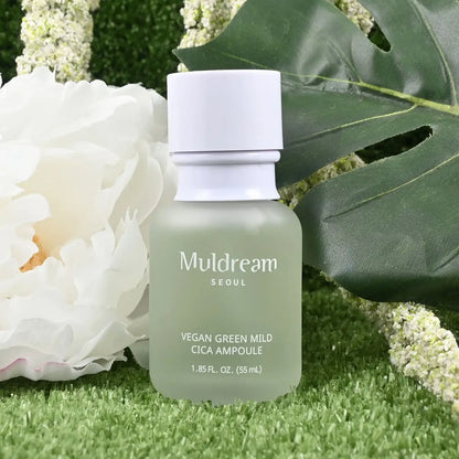 Muldream Vegan Green Mild CICA Ampoule 55ml (For Calming) - SkinCureAsia