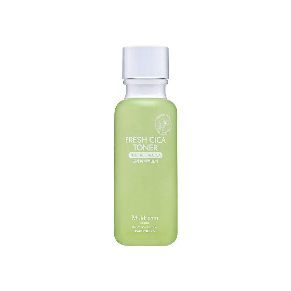 Muldream Vegan Green Mild FRESH CICA Serum Toner 110ml - SkinCureAsia