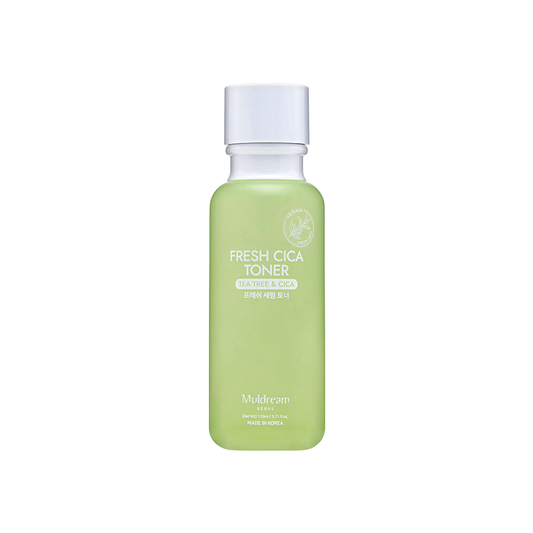 Muldream Vegan Green Mild FRESH CICA Serum Toner 110ml - SkinCureAsia
