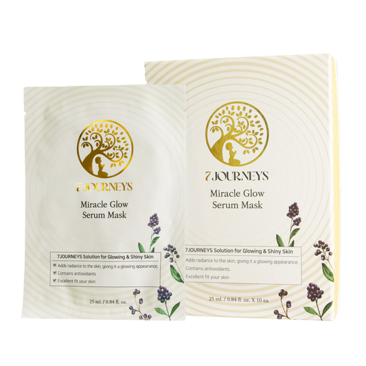 7 Journeys Miracle Glow Serum Mask 25ml (10 sheets) - SkinCureAsia