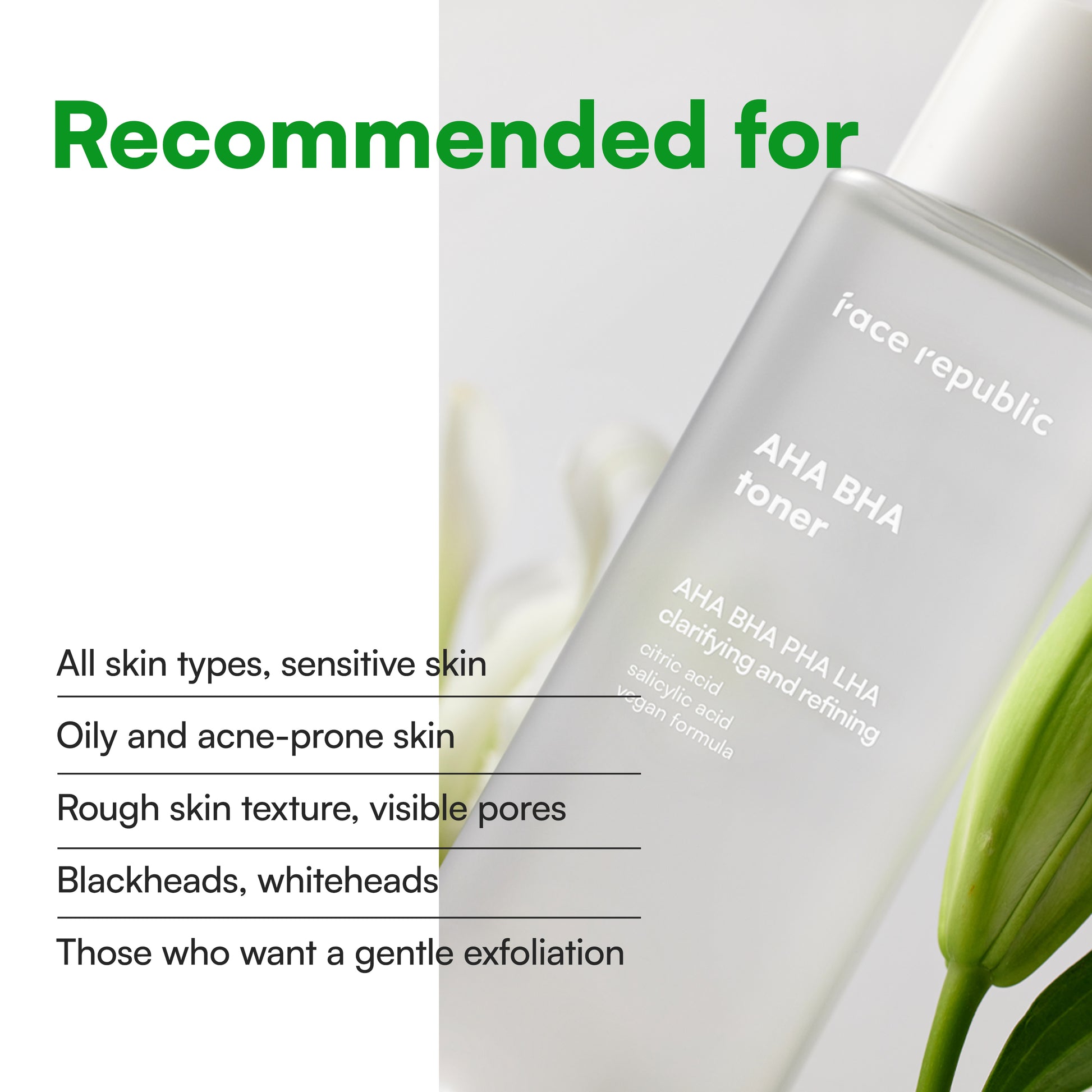 Face Republic AHA BHA Toner - SkinCureAsia