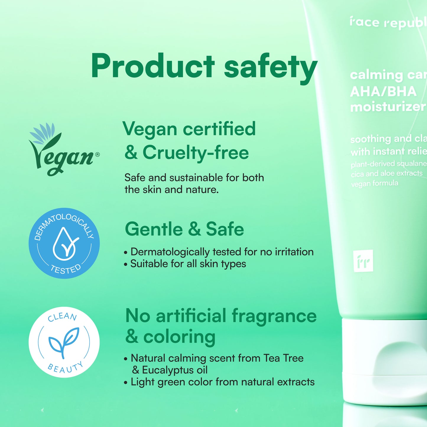 Face Republic Calming Care AHA/BHA Moisturizer - SkinCureAsia