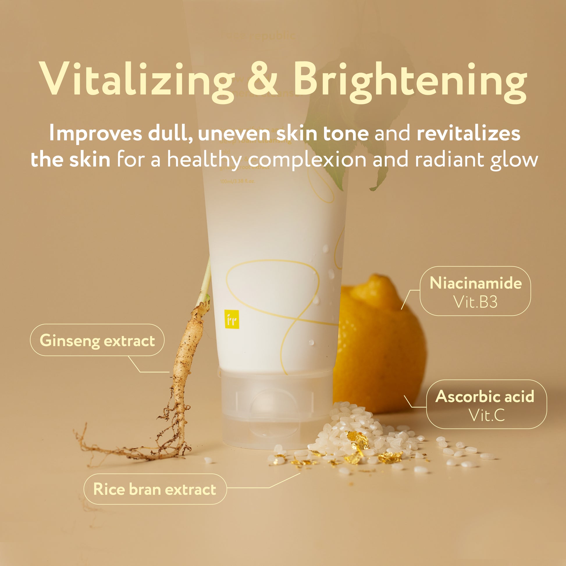Face Republic Glow Gold Mineral Cleanser - SkinCureAsia