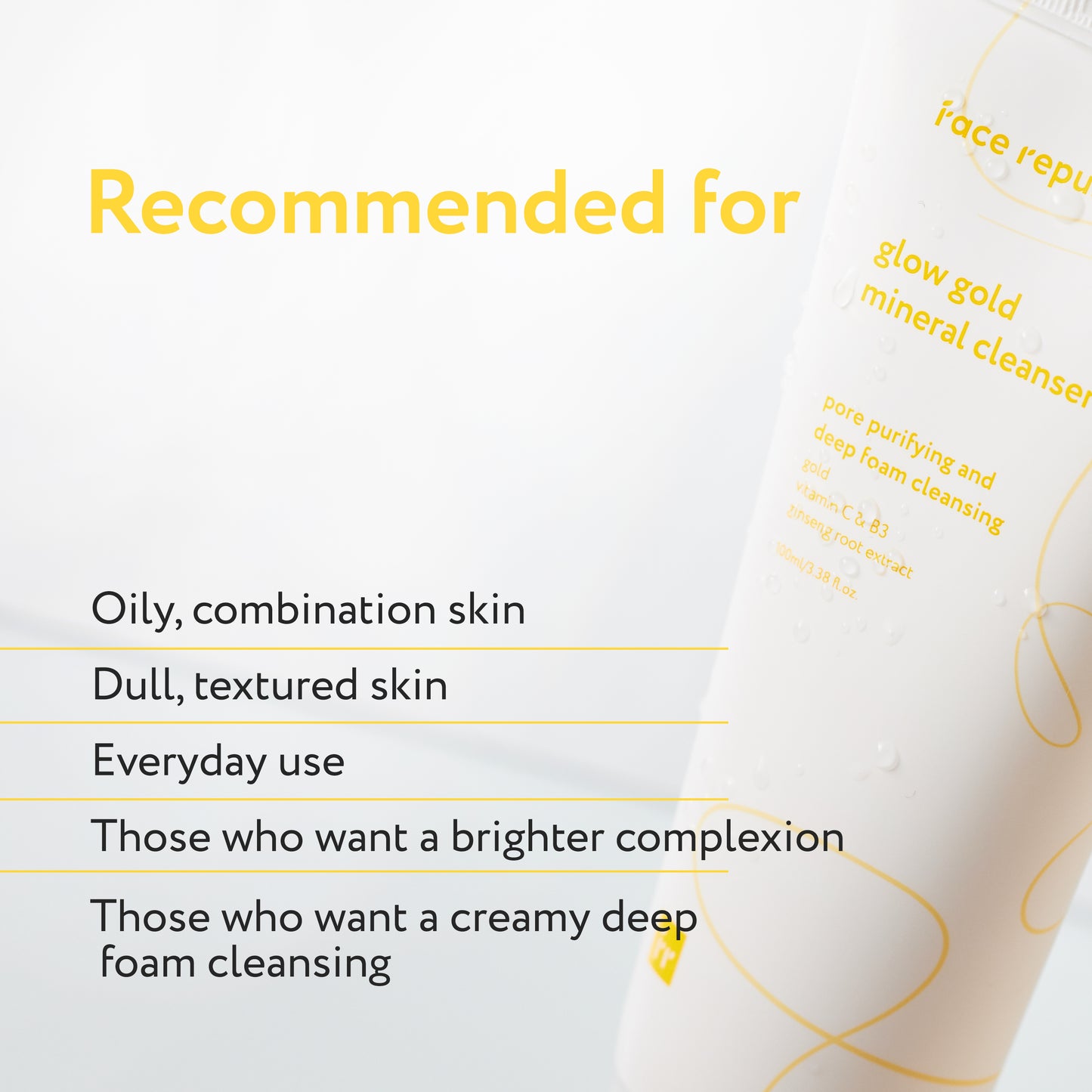 Face Republic Glow Gold Mineral Cleanser - SkinCureAsia