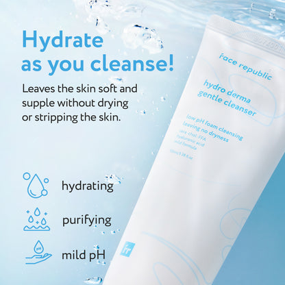 Face Republic Hydro Derma Gentle Cleanser - SkinCureAsia