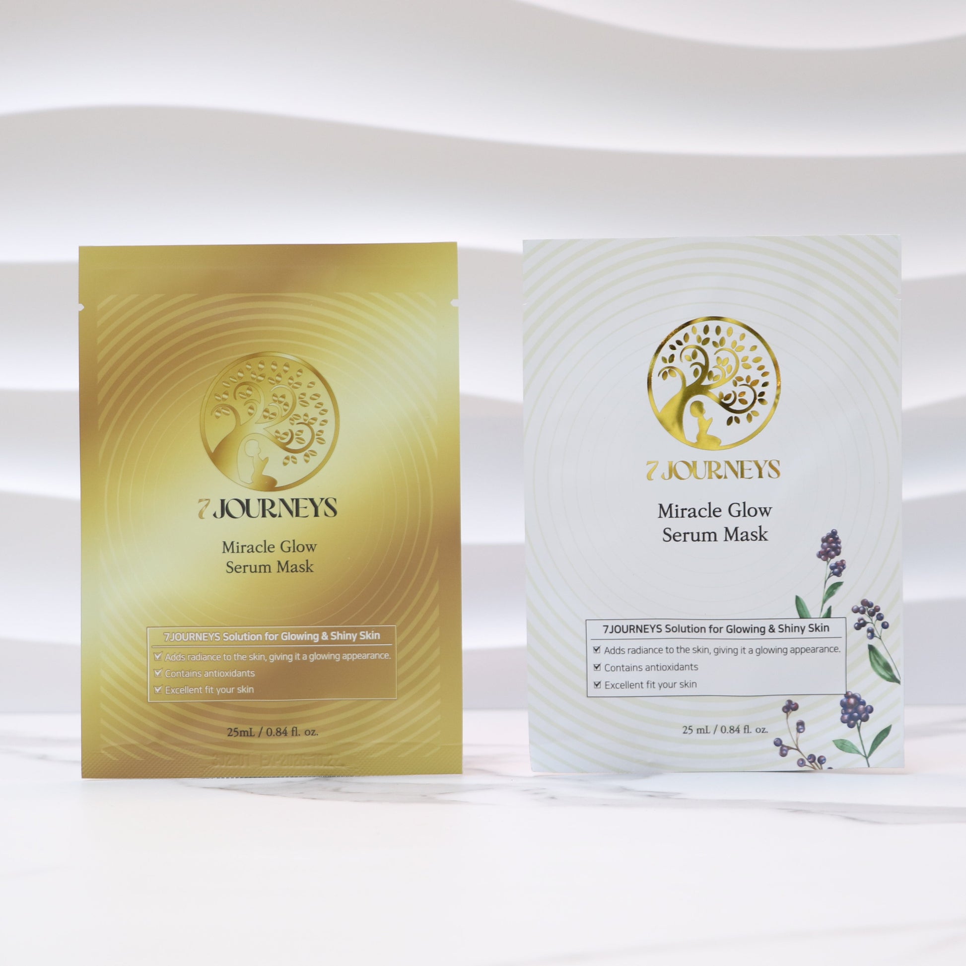 7 Journeys Miracle Glow Serum Mask (3 SHEET - SAMPLE) - SkinCureAsia
