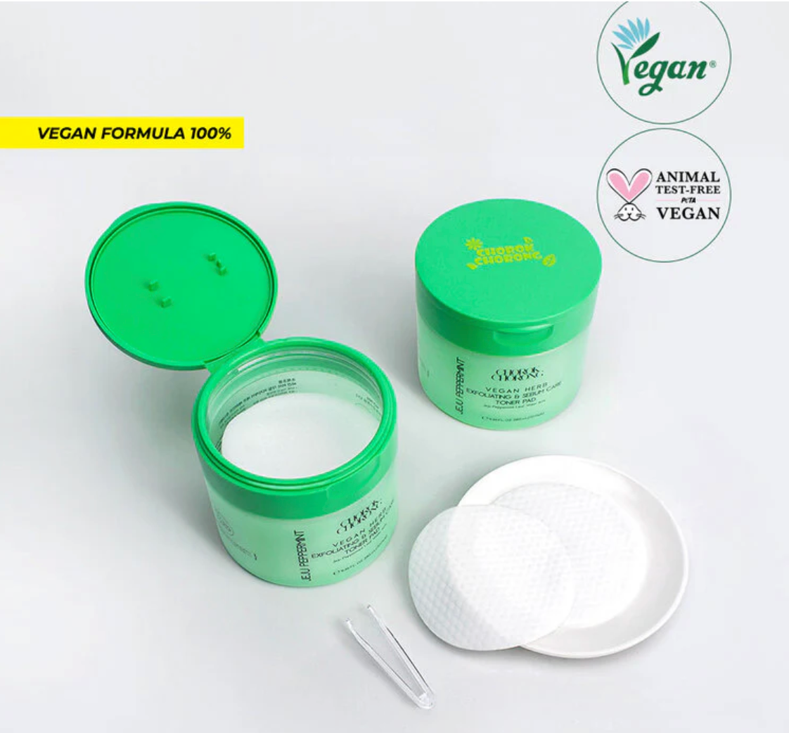 Vegan Herb Exfoliating & Sebum Care Jeju Peppermint Toner Pad (280ml + 70Pads)