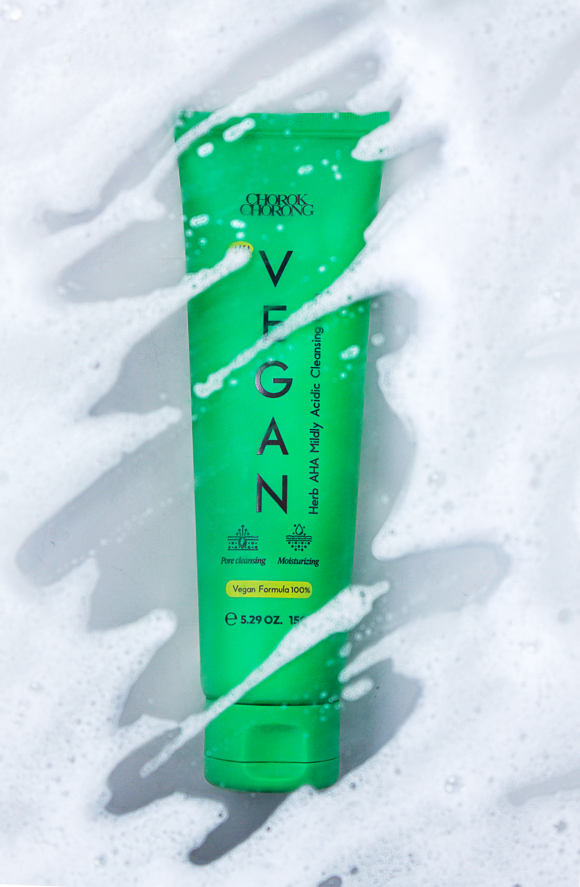 Vegan Herb AHA Mildy Acidic Cleansing Foam - SkinCureAsia