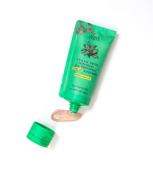 Vegan Herb Non-Nano Jeju Peppermint Tone-Up Sunscreen  (SPF50+ PA++++) - SkinCureAsia