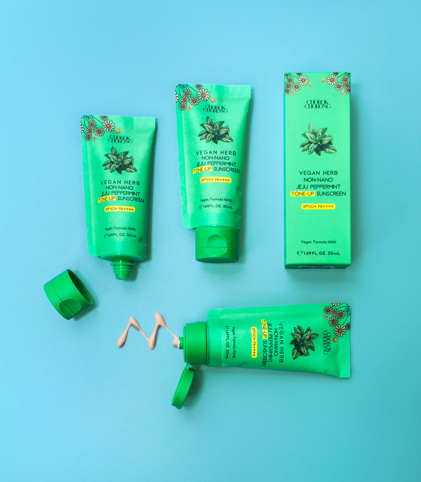 Vegan Herb Non-Nano Jeju Peppermint Tone-Up Sunscreen  (SPF50+ PA++++)