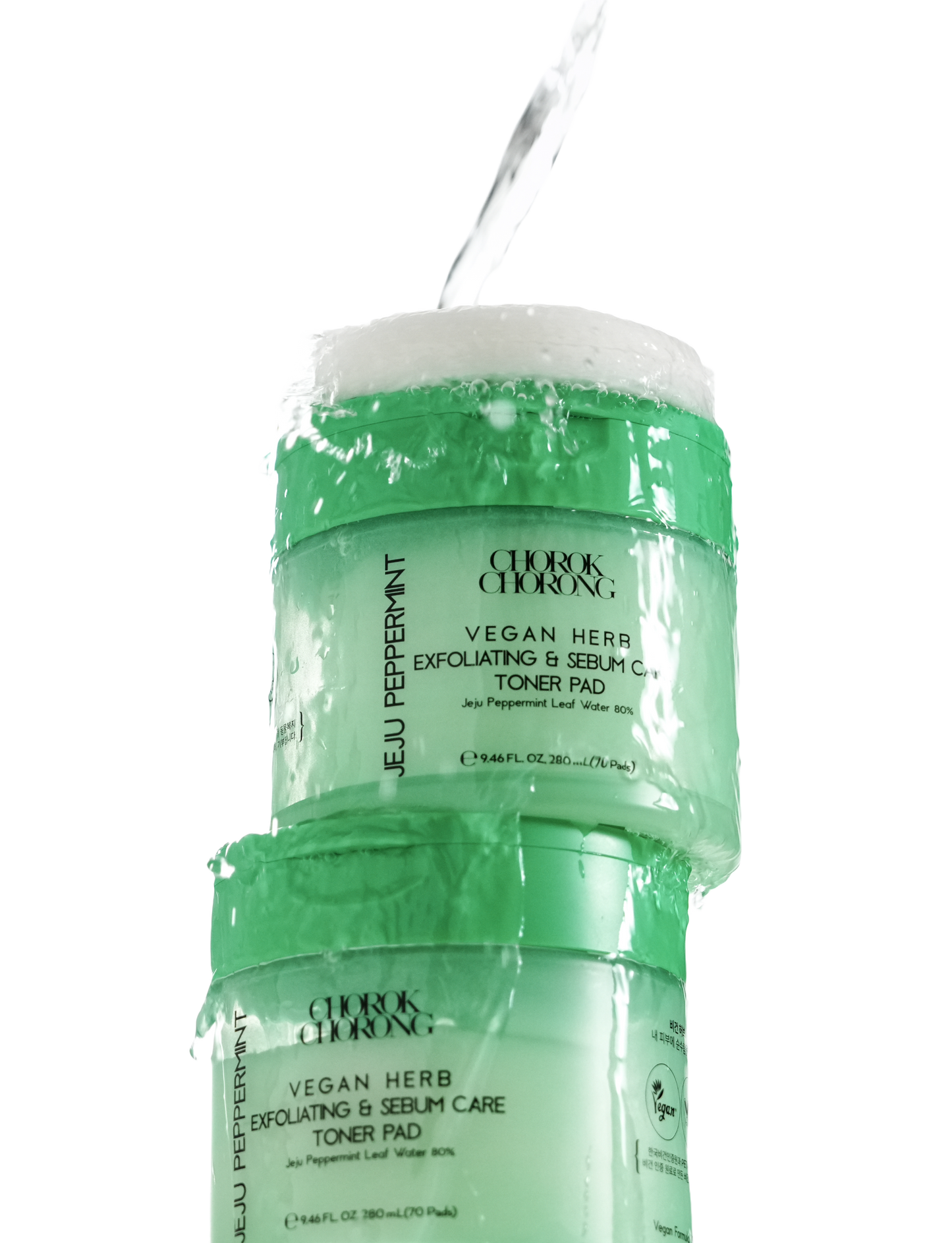 Vegan Herb Exfoliating & Sebum Care Jeju Peppermint Toner Pad (280ml + 70Pads)