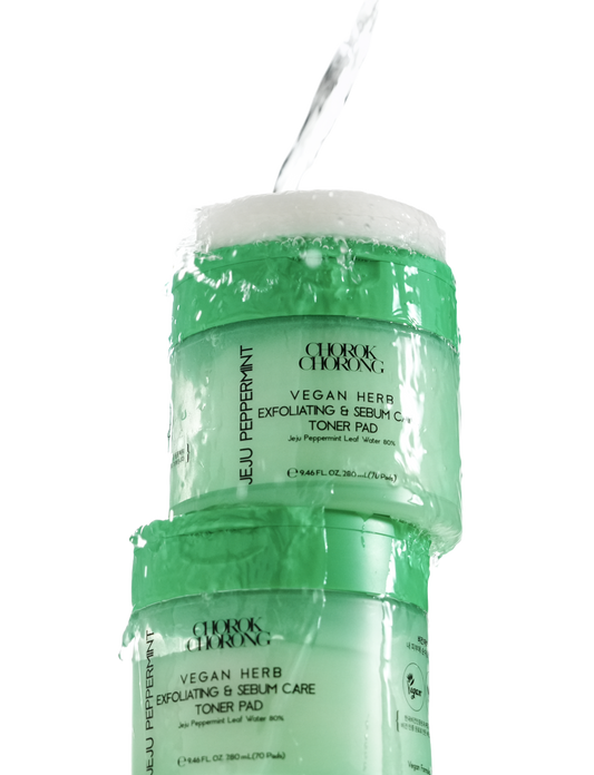 Vegan Herb Exfoliating & Sebum Care Jeju Peppermint Toner Pad (280ml + 70Pads)