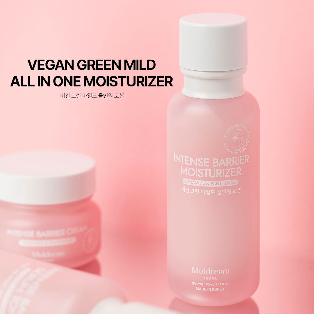 Muldream Vegan Green Mild All-in-One / Intense Barrier Moisturizer (Pink) 110ml - SkinCureAsia