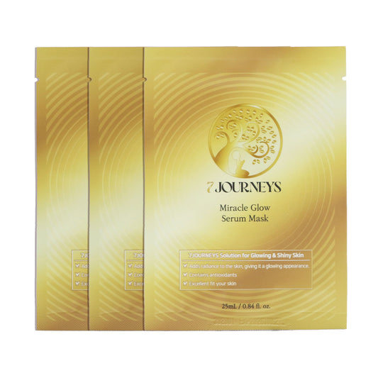 7 Journeys Miracle Glow Serum Mask (3 SHEET - SAMPLE) - SkinCureAsia