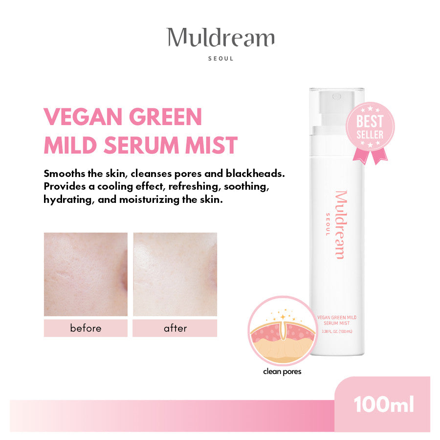 Muldream Vegan Green Mild Serum Mist 100ml - SkinCureAsia