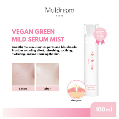 Muldream Vegan Green Mild Serum Mist 100ml - SkinCureAsia