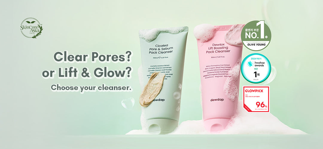 Dewdap Cicatea Pore & Sebum Pack Cleanser 150ml for deep pore clearing and sebum control on skincureasia.com