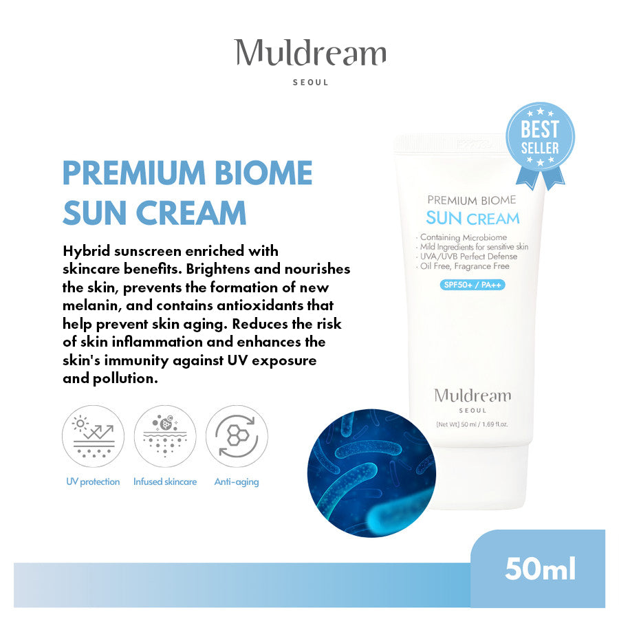 Muldream Premium Biome Sun Cream 50ml - SkinCureAsia
