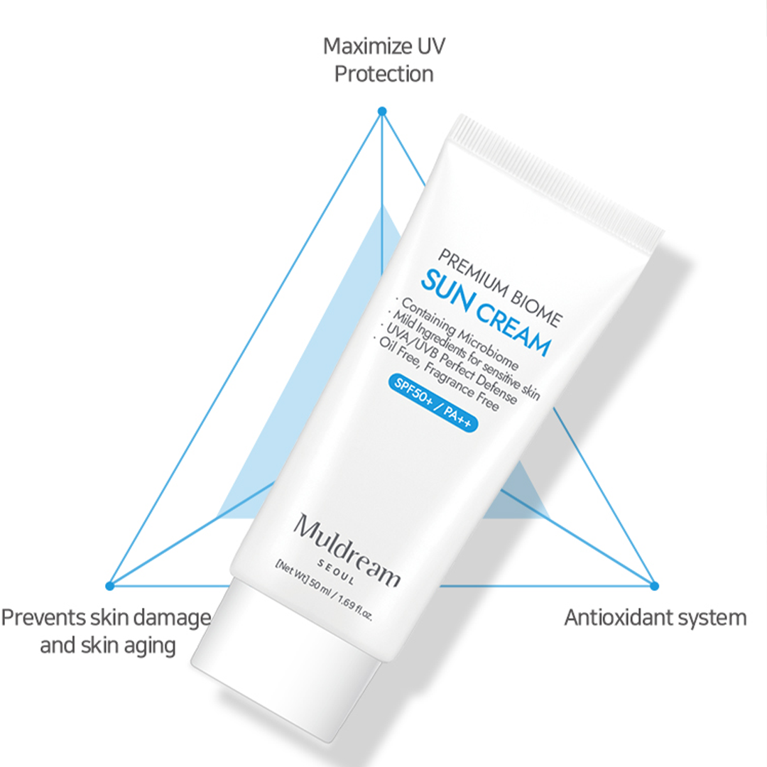 Muldream Premium Biome Sun Cream 50ml - SkinCureAsia