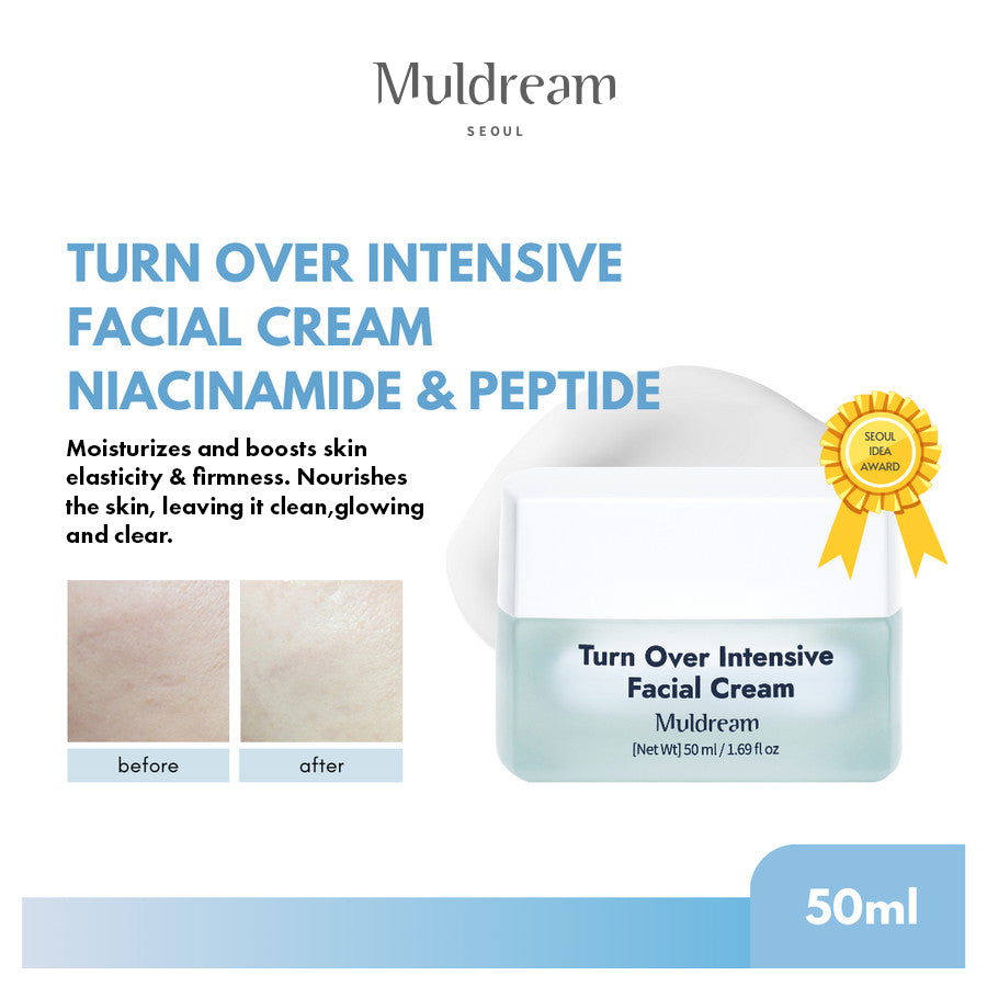 Muldream Turn Over Intensive Facial Cream (Niacinamide & Peptide) 50ml - SkinCureAsia