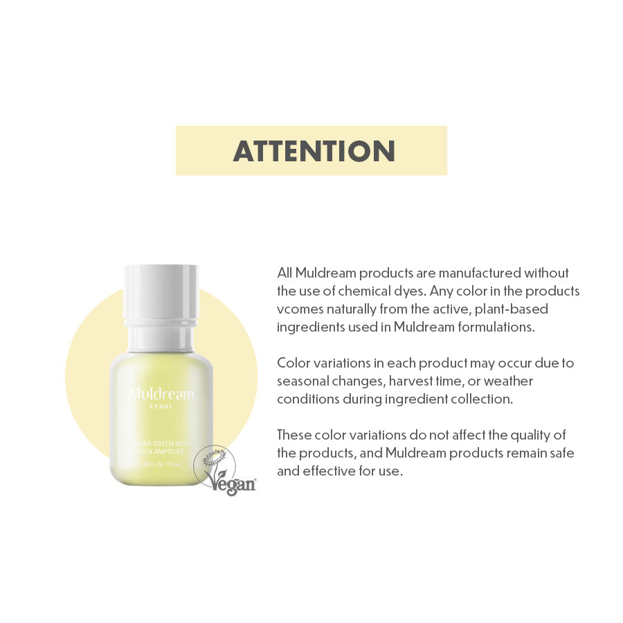 Muldream Vegan Green Mild VITA Ampoule 55ml (For Brightening) - SkinCureAsia