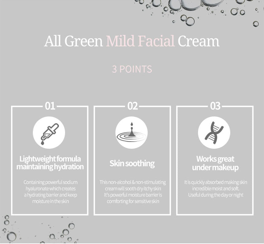 Muldream All Green Mild Facial Cream (White)