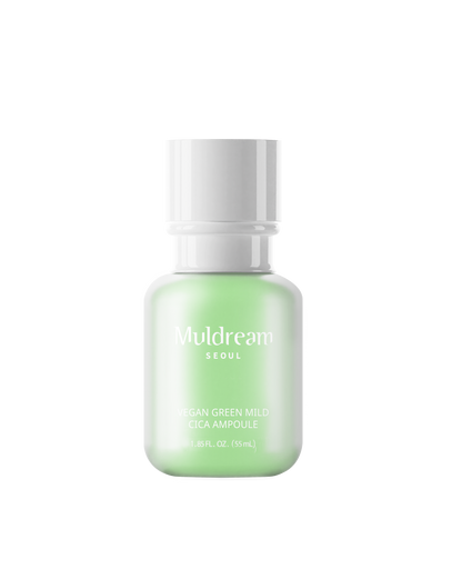 Muldream Vegan Green Mild CICA Ampoule 55ml (For Calming) - SkinCureAsia