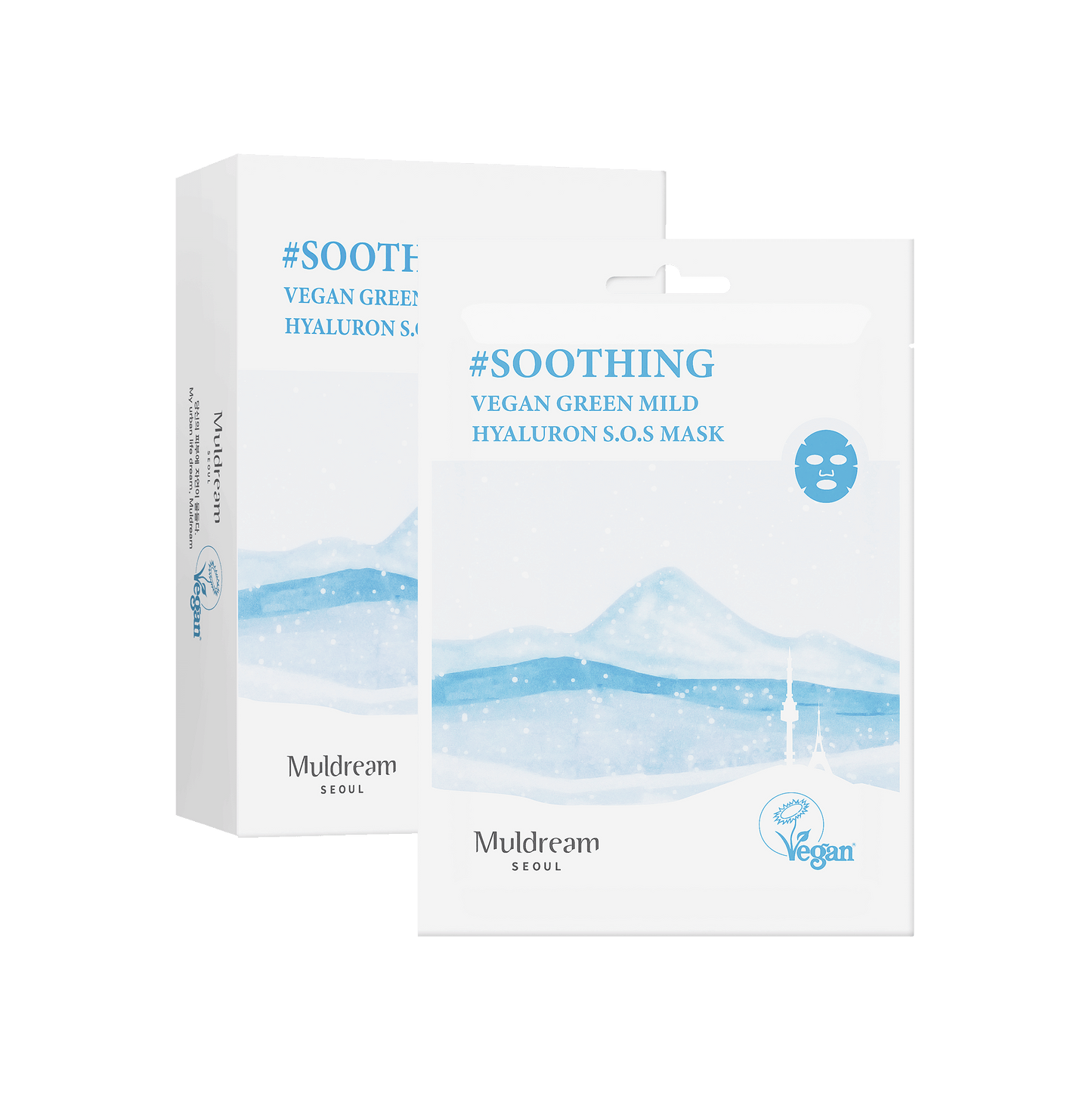 Muldream Vegan Green Mild Soothing Hyaluron SOS Mask