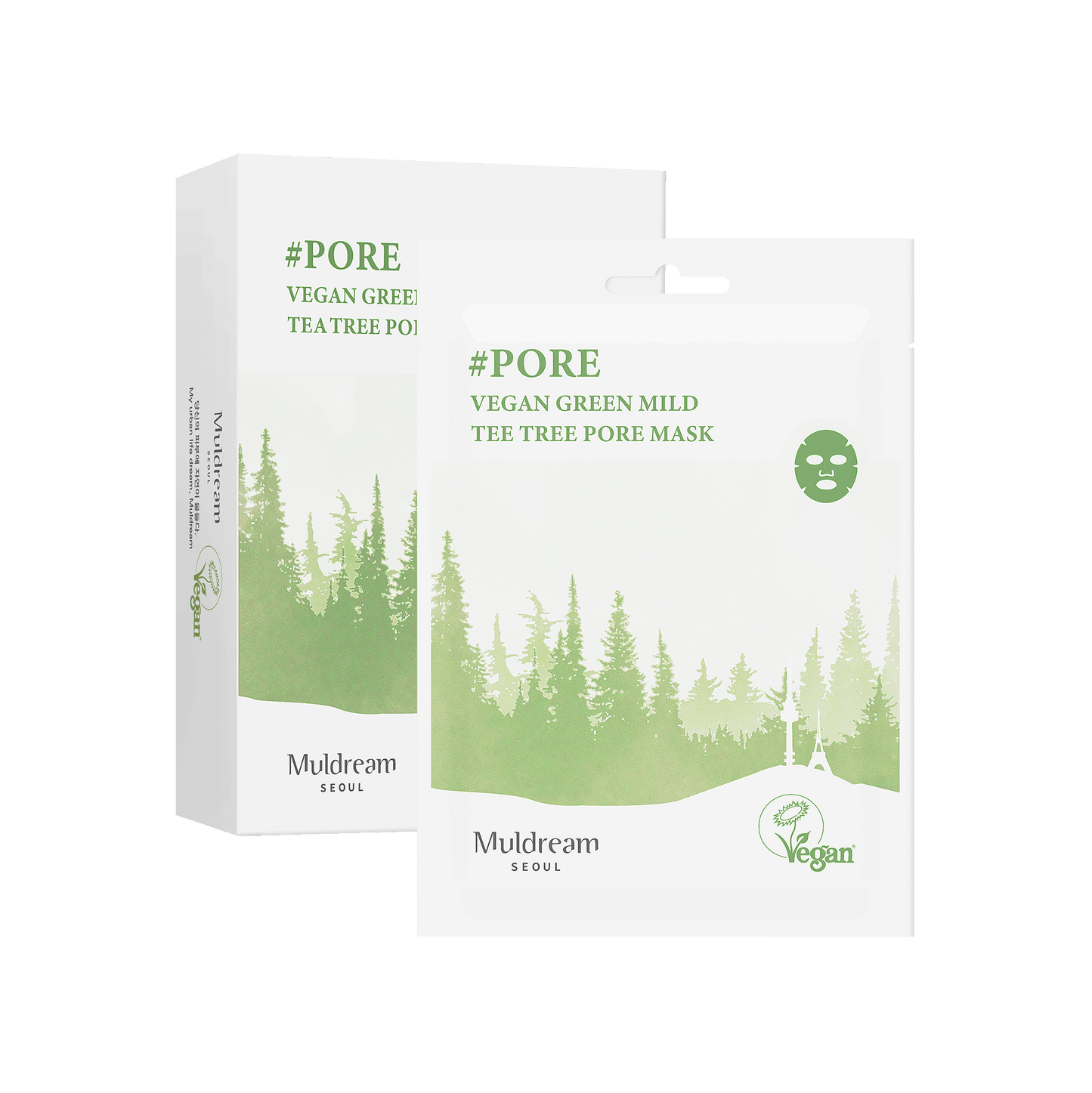 Muldream Vegan Green Mild Tea Tree Pore Mask
