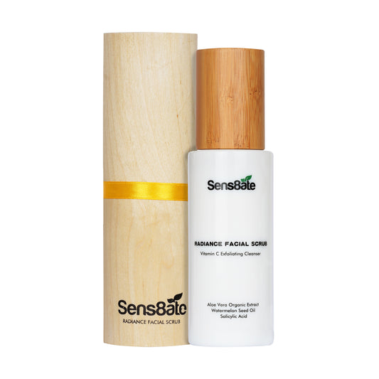 Sens8ate Radiance Facial Scrub 120ml - SkinCureAsia facial scrub, vegan, exfoliation, anti-inflammatory